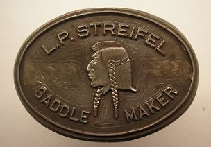 The original L.P. Streifel Saddlery stamp that was used when L.P. started his business in 1971 in Pasco Washington